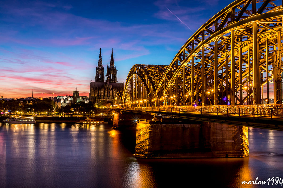 Hohenzollern Bridge with Cologne Cathedral, Cologne, Germany