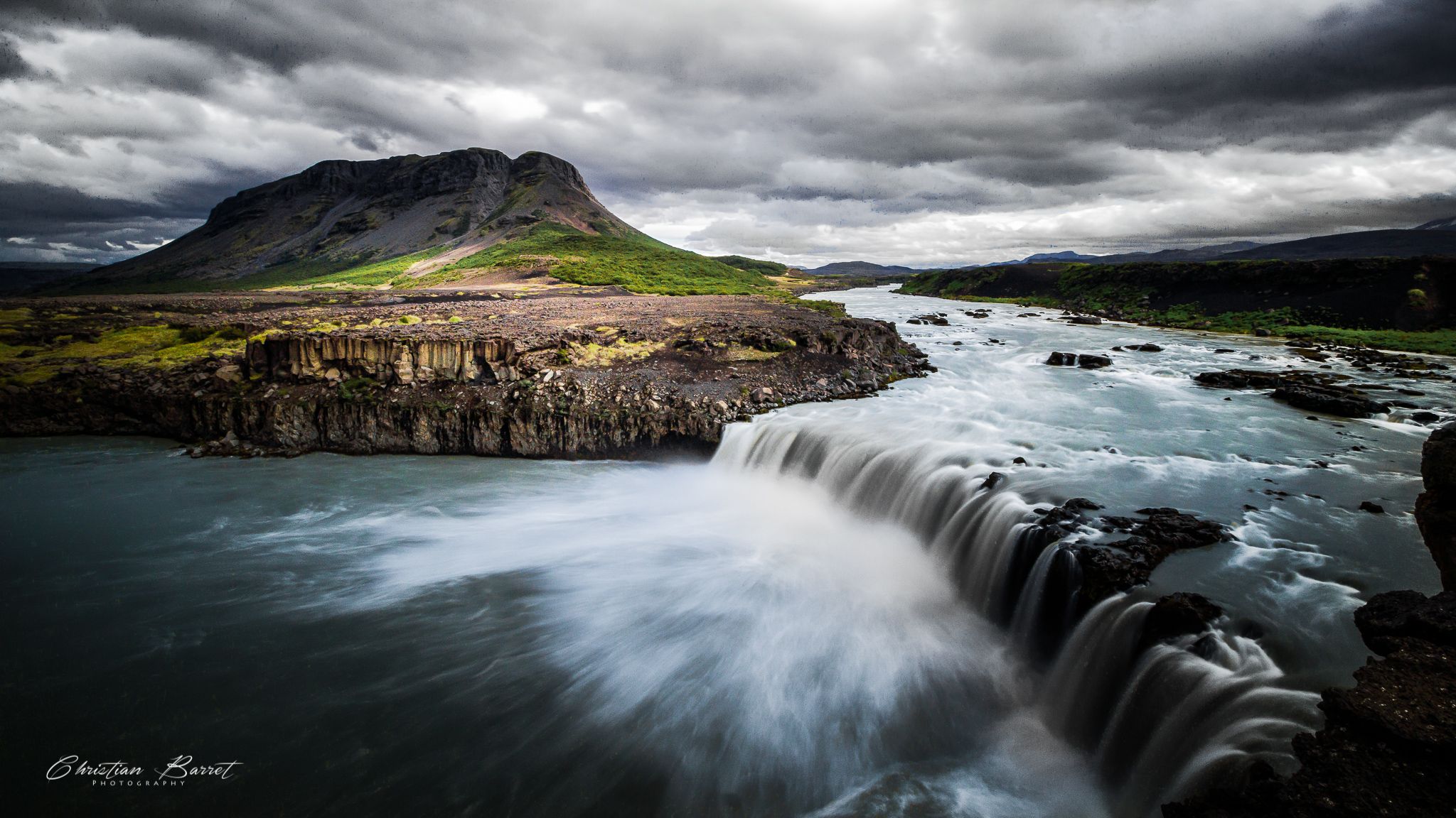 Þjófafoss and Búrfell volcano, Iceland