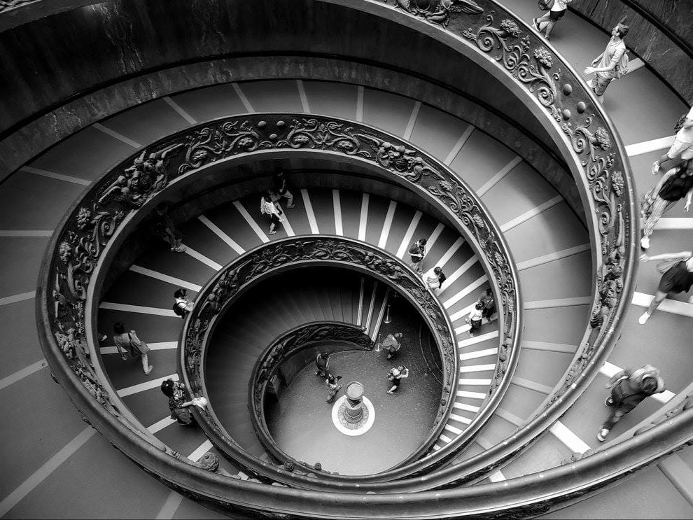 Spiral Staircase at Vatican Museum, Rome, Italy