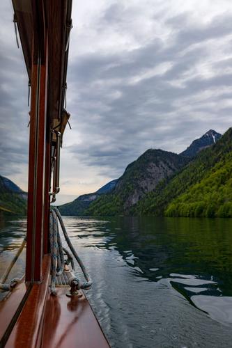 View from the boat over the Königssee