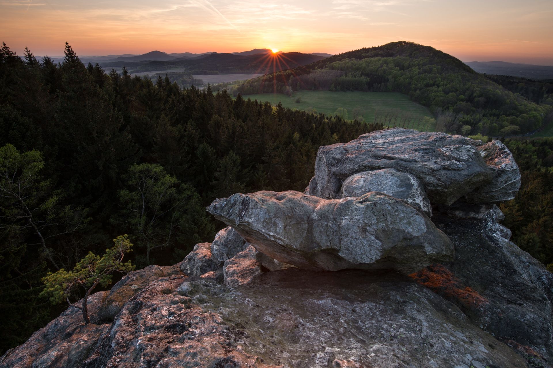 View of Lusatian mountains, Czech Republic