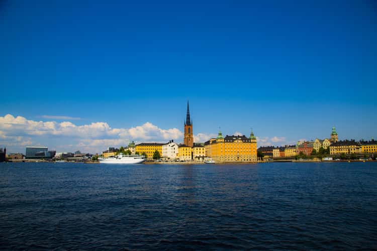 View to Gamla stan with Riddarholmen Church, Stockholm