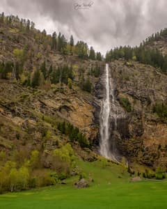 Watterfalls in Maltal walley in central Alps.