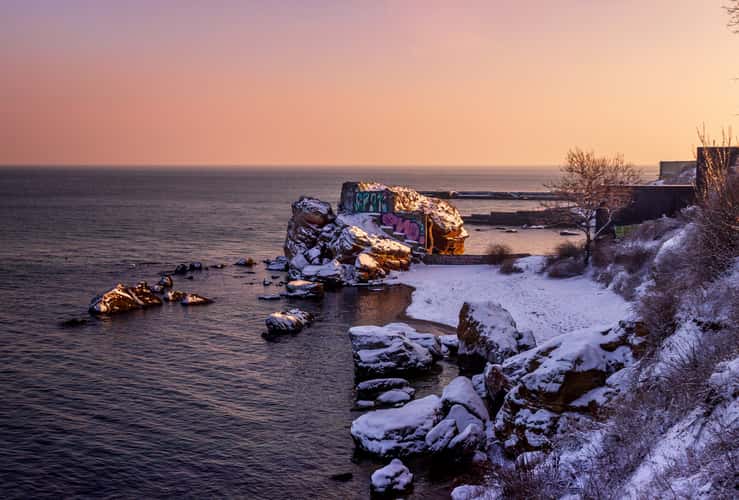 Wild beach 'Chkalovski', Odessa, Ukraine