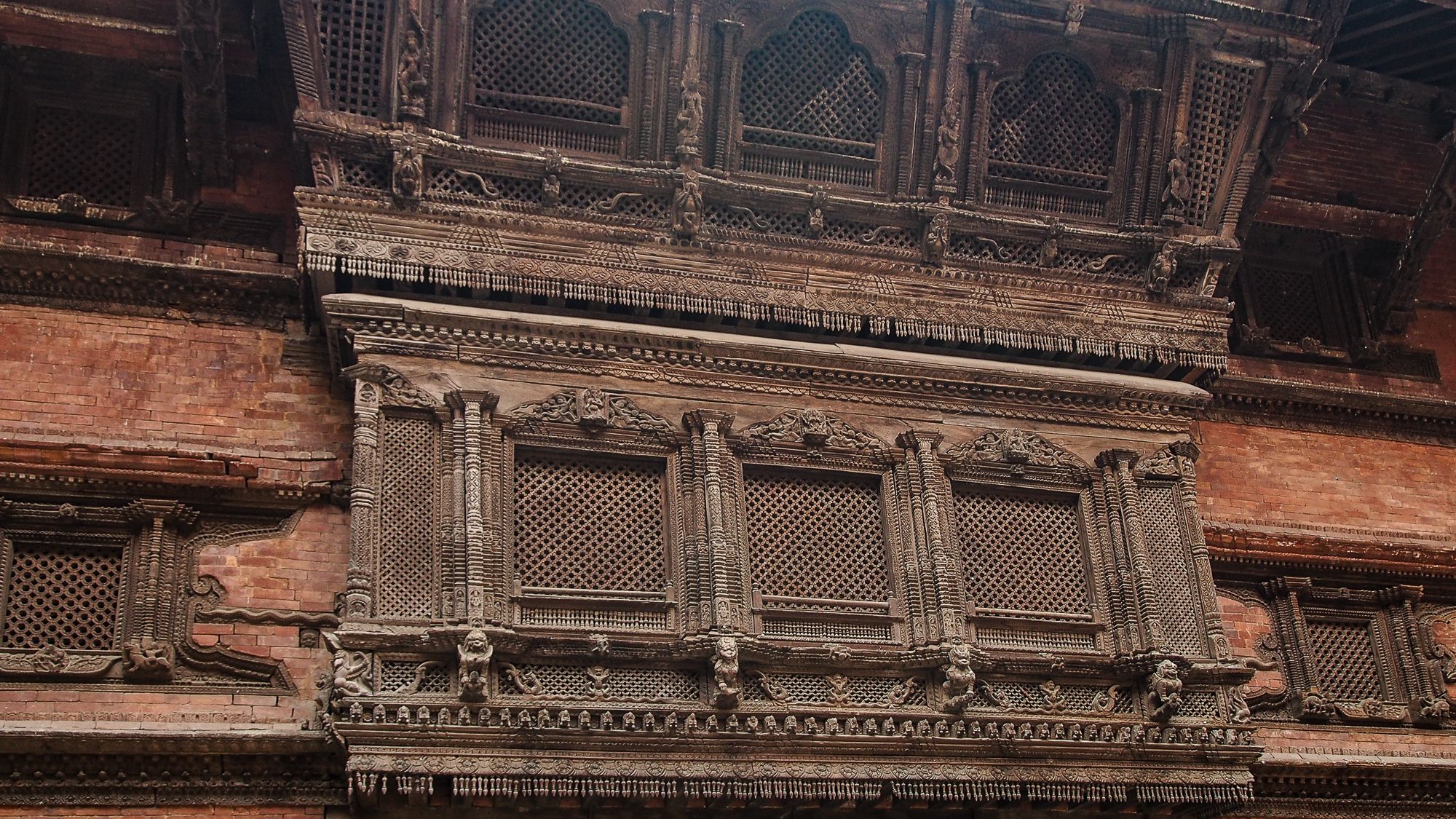 Woodcarving details at Patan museum, Nepal