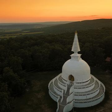 Zalaszanto's Buddhist stupa [drone], Hungary