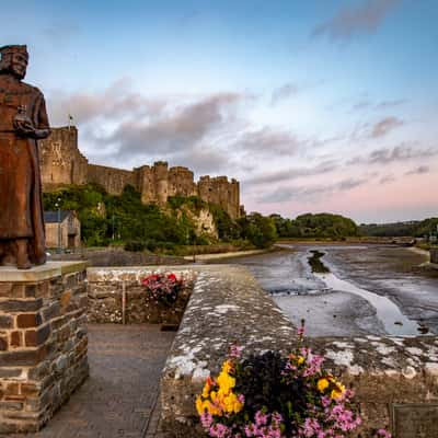 A statue of Henry VII Pembroke Castle Wales, United Kingdom