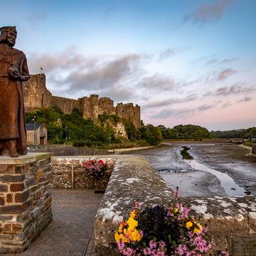 A statue of Henry VII Pembroke Castle Wales, United Kingdom