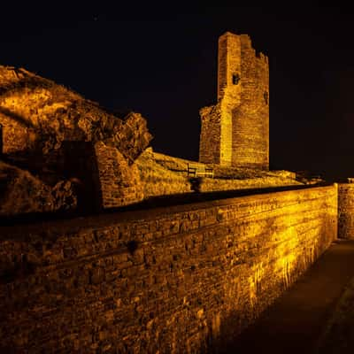 Aberystwyth Castle Ruins Blue hour Wales, United Kingdom