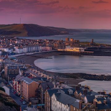 Aberystwyth Sunrise from the top of the hill Wales, United Kingdom