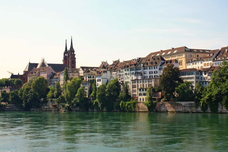 Old Town from Rhine River, Basel