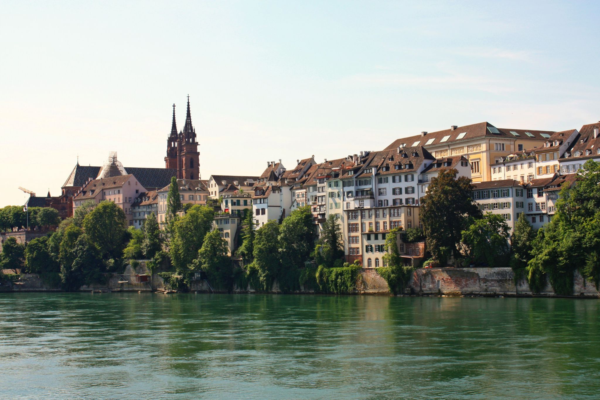 Old Town from Rhine River, Basel, Switzerland