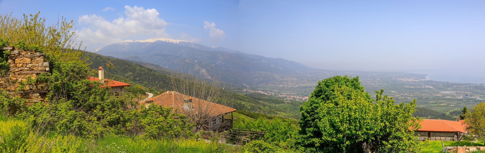 Blick auf dem Olymp von Panteleimonas, Greece