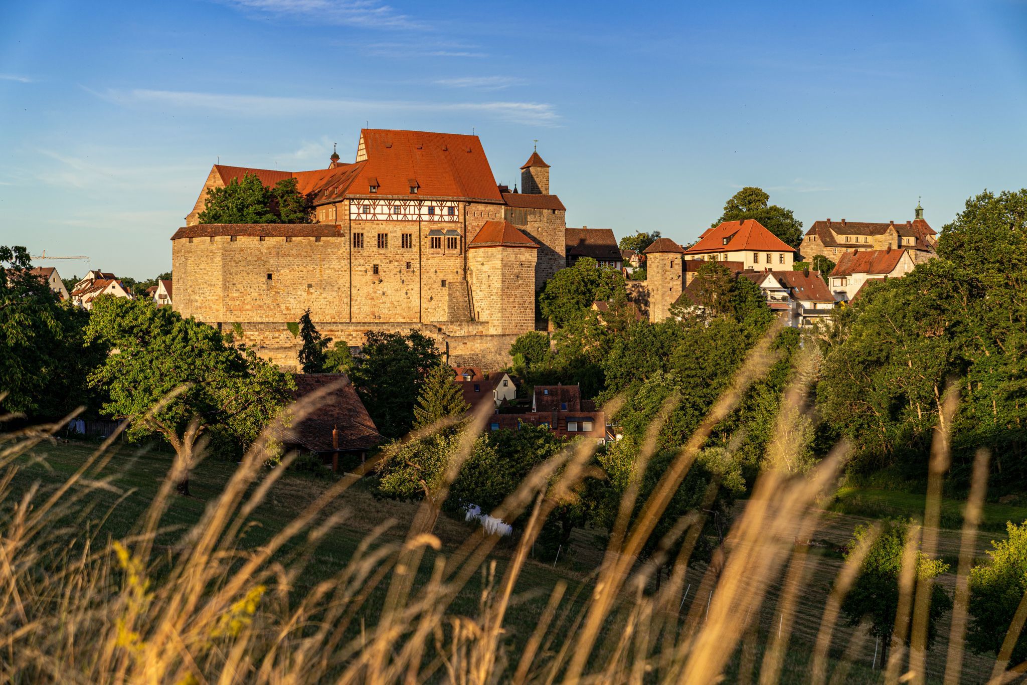 Cadolzburg Castle from parking lot, Germany
