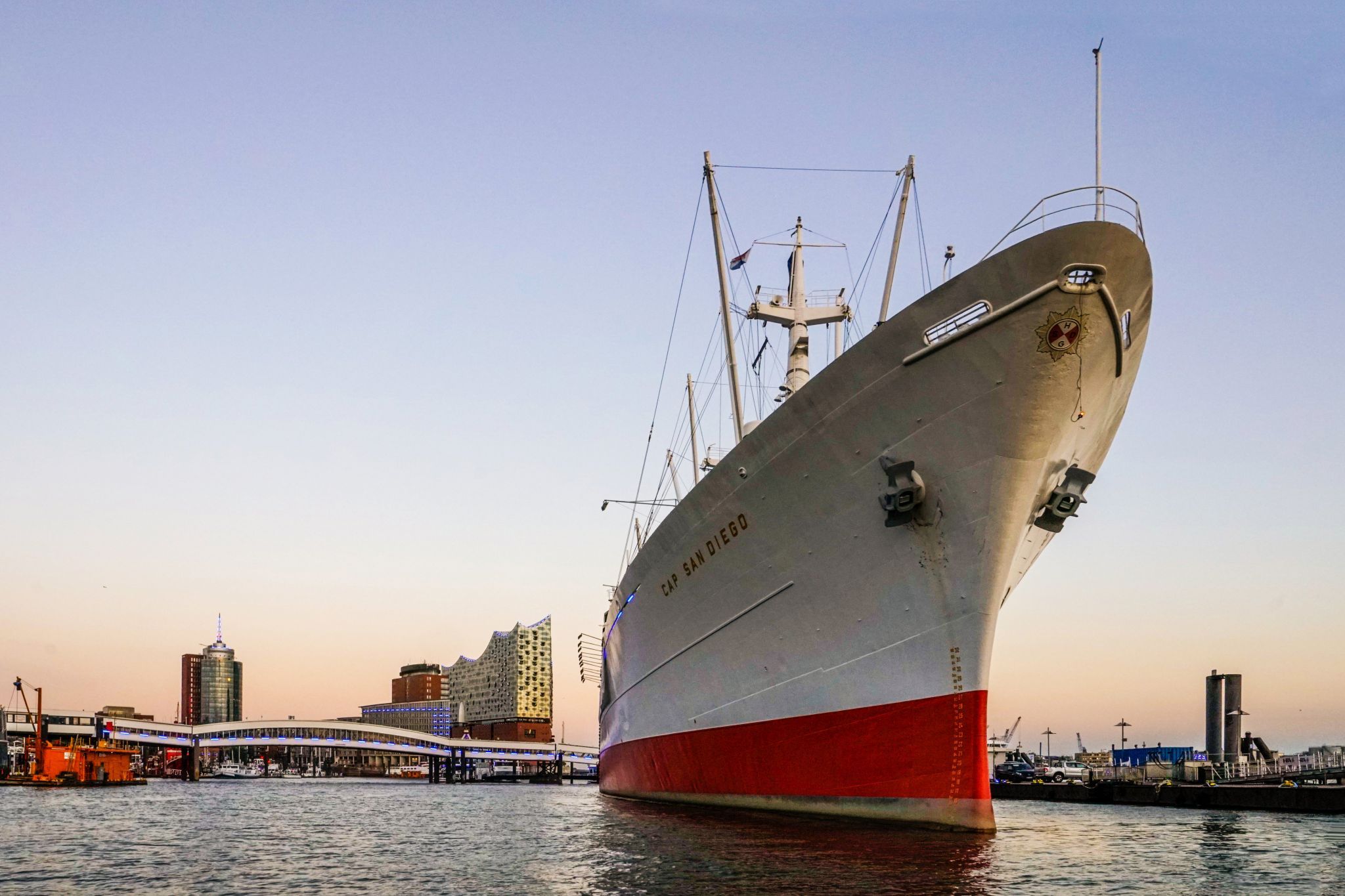 Cap San Diego, waterline view, Germany