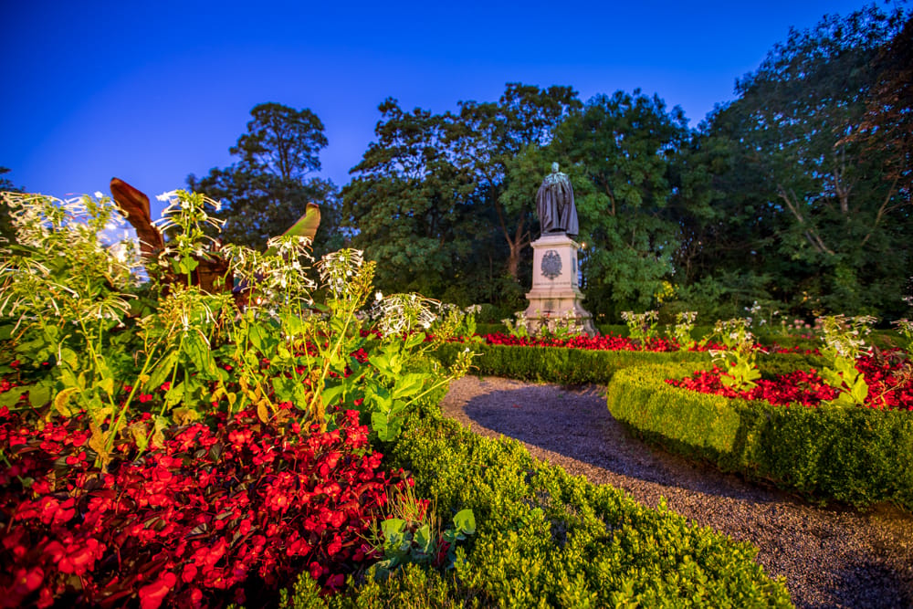 Friary Gardens Blue Hour Cardiff Wales, United Kingdom