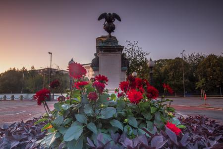 Cardiff the South African War Memorial Sunrise, Wales