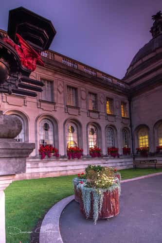 Cardiff Town Hall sunrise Wales