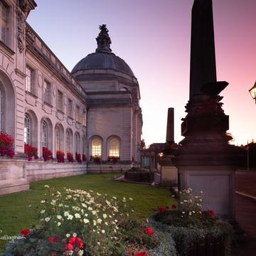 Cardiff Town Hall sunrise Wales, United Kingdom