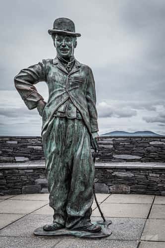 Charlie Chaplin Staute in Waterville