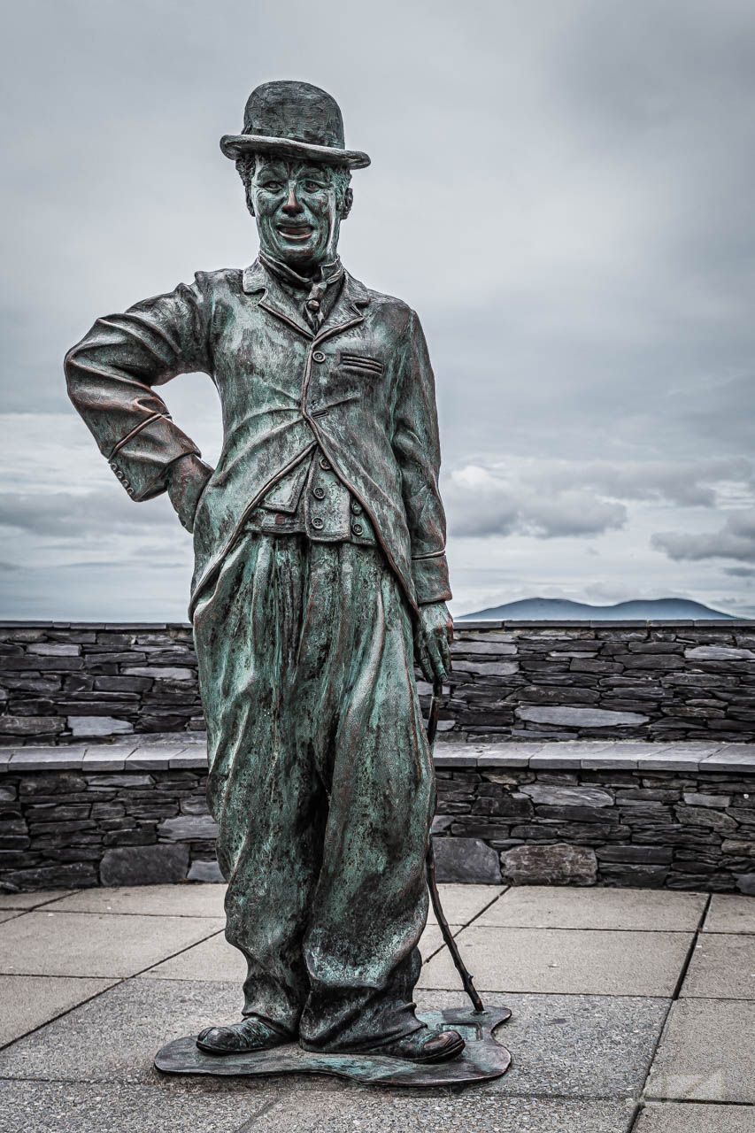 Charlie Chaplin Staute in Waterville, Ireland