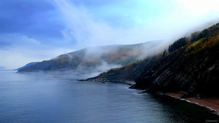 Coast line at the norther tip of Cape Breton Island