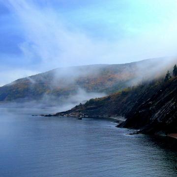 Coast line at the norther tip of Cape Breton Island, Canada