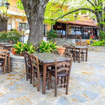 Dorfplatz von Rapsani, Greece