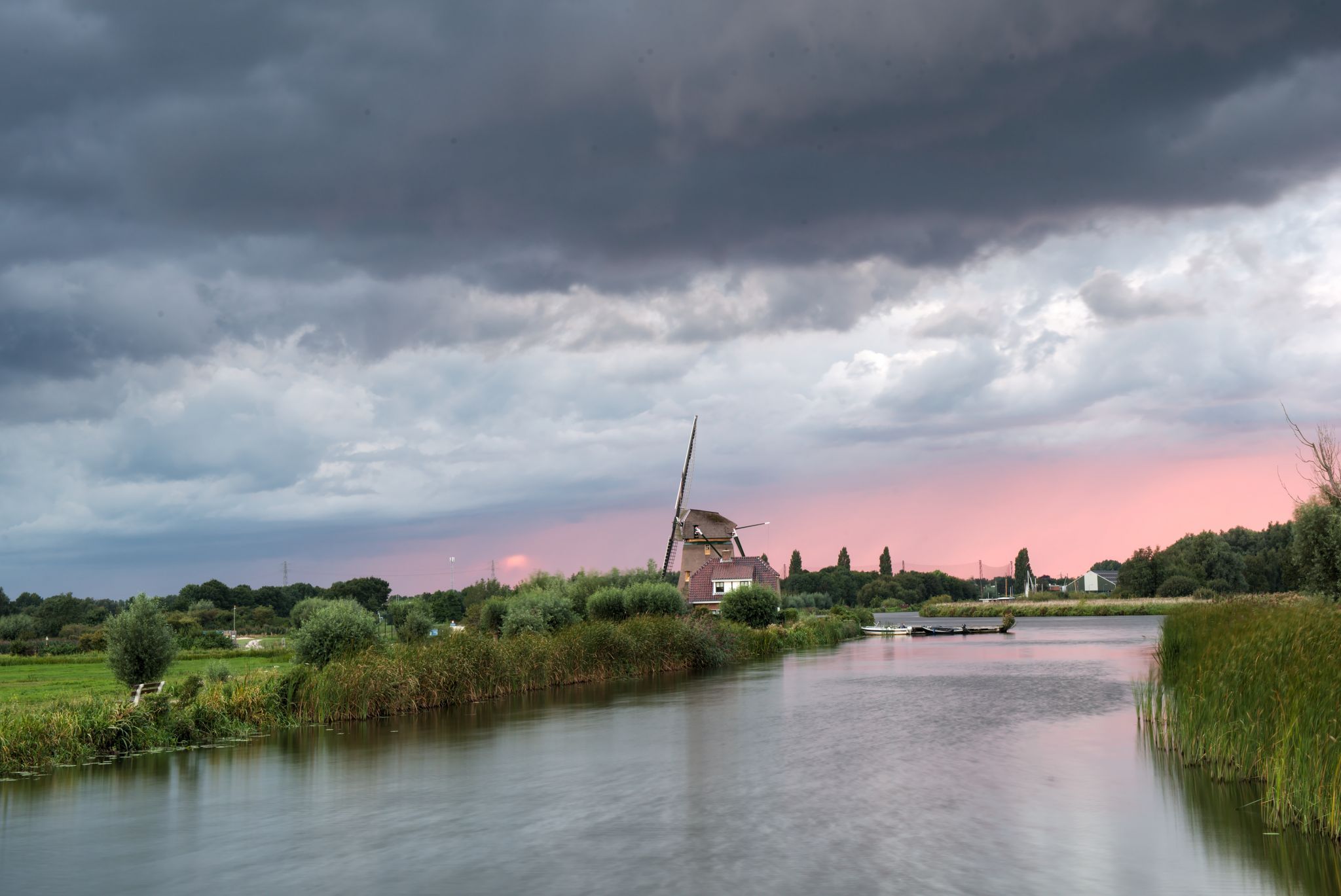 Sunset in the Dutch landscape, Netherlands