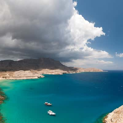 Feraklos Castle ruins, Landscape and Seascape panoramas, Greece