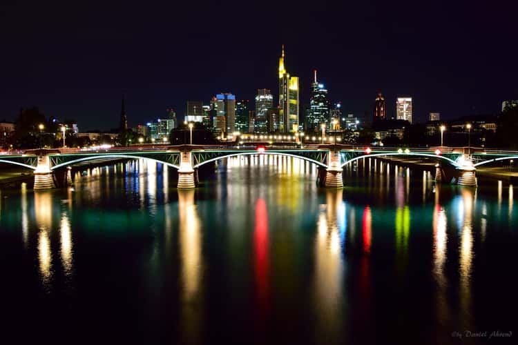 View from the Flößerbrücke, Frankfurt am Main