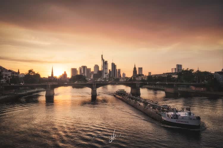 View from the Flößerbrücke, Frankfurt am Main
