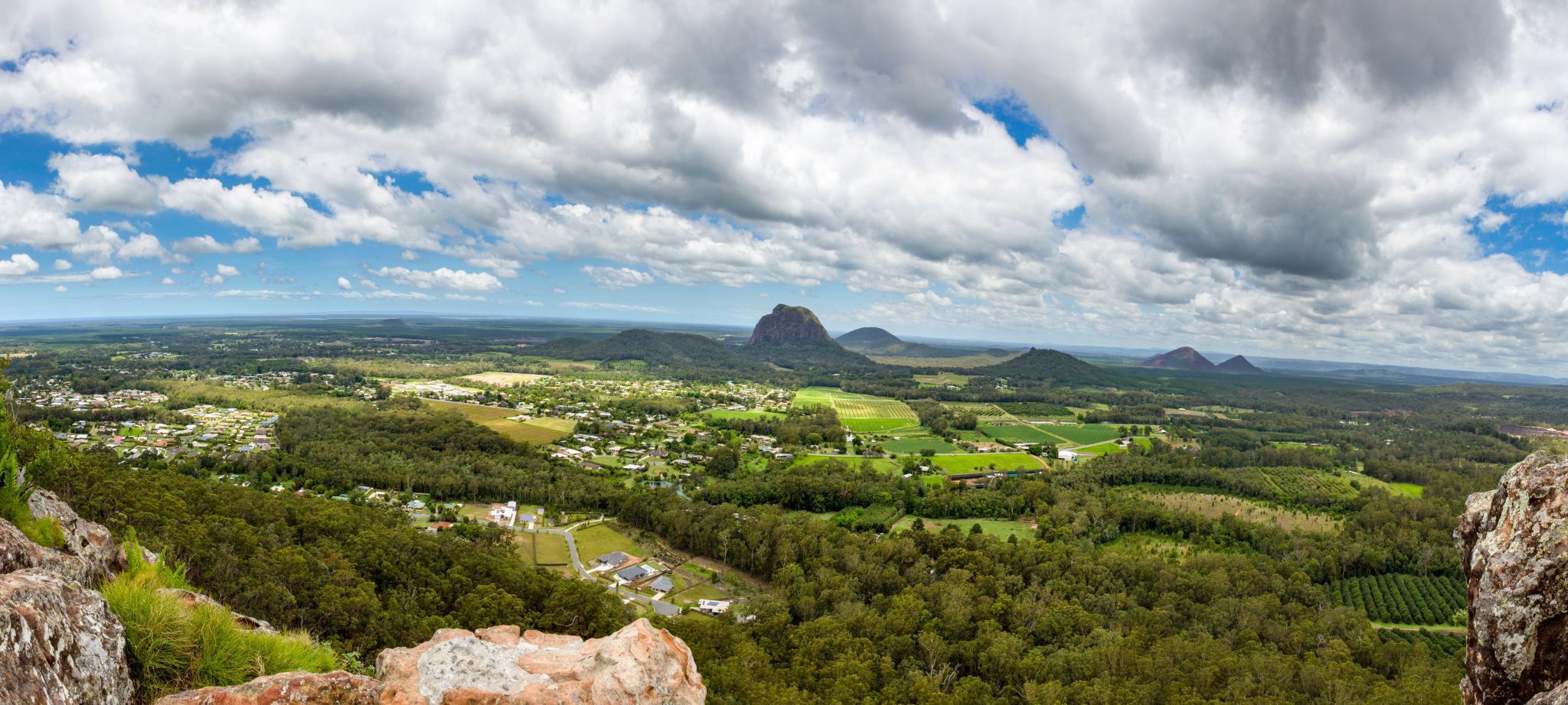 Glass House Mountains from Mt. Ngungun, Australia
