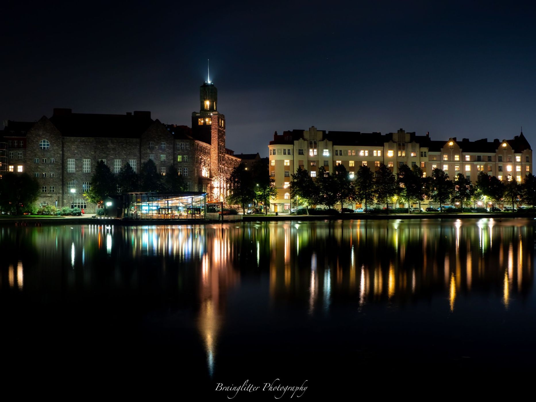 Helsinki at night, Finland