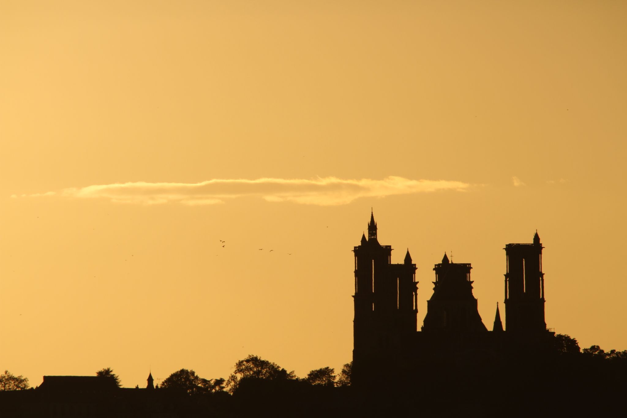 Laon sunset, France