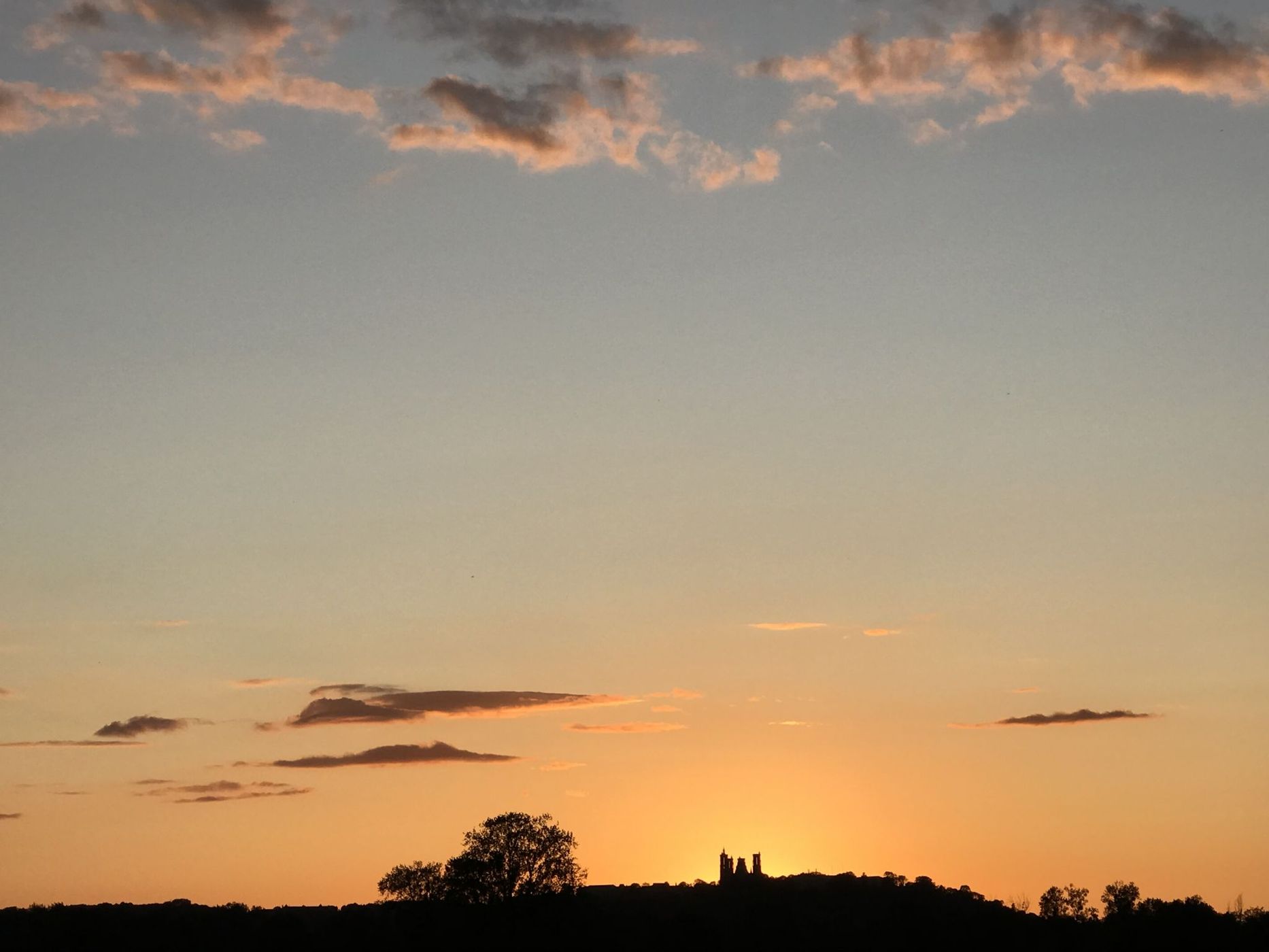 Laon sunset, France