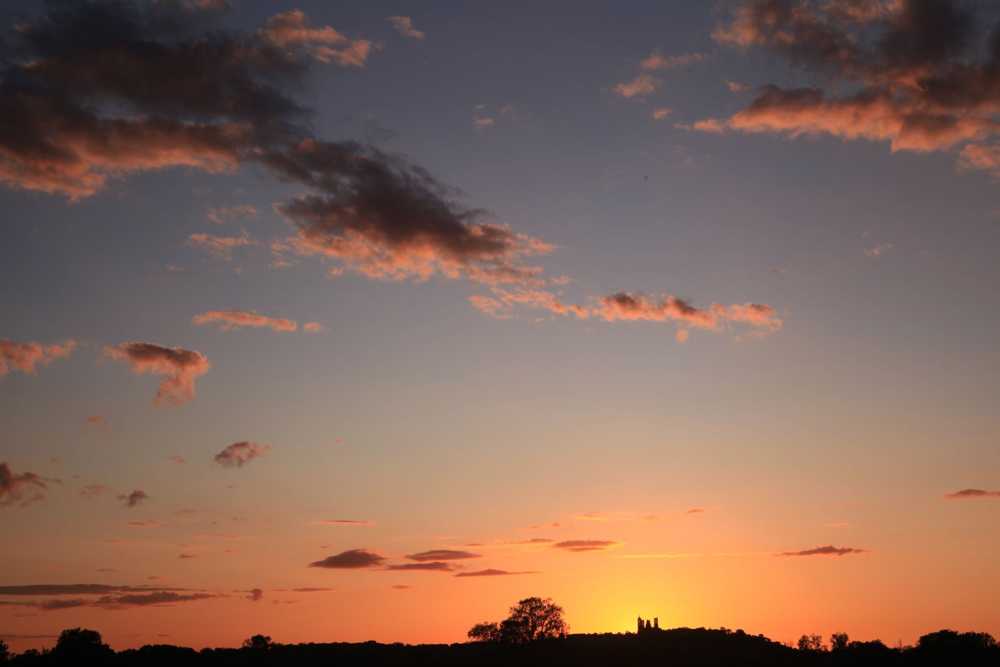 Laon sunset, France