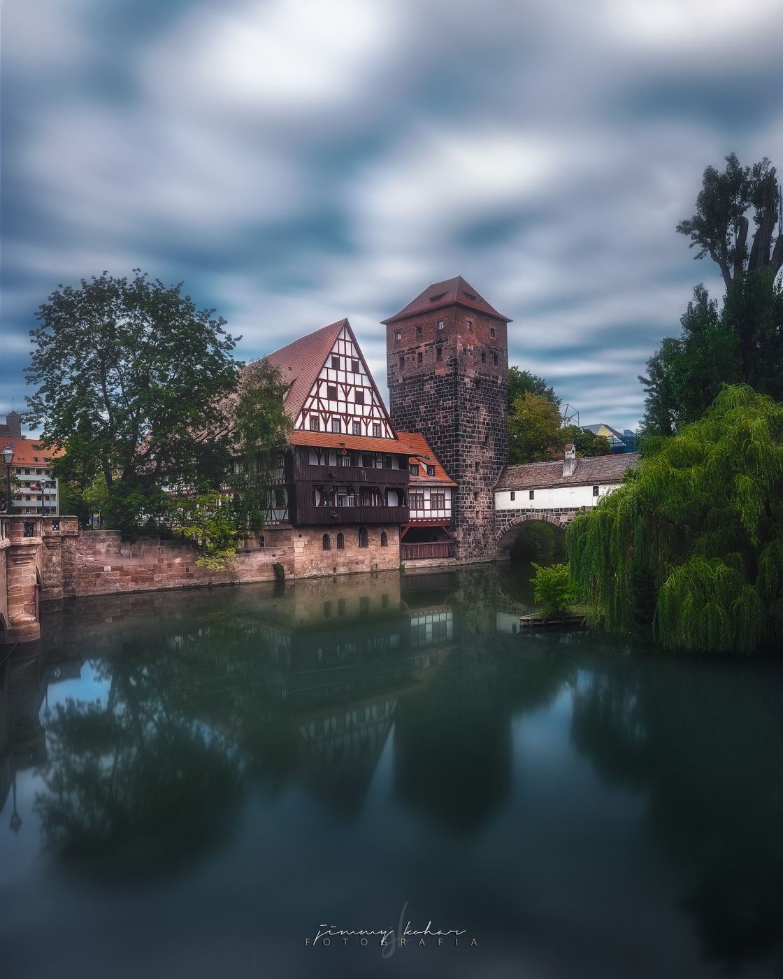 Old town and Henkersbrücke, Nuremberg, Germany