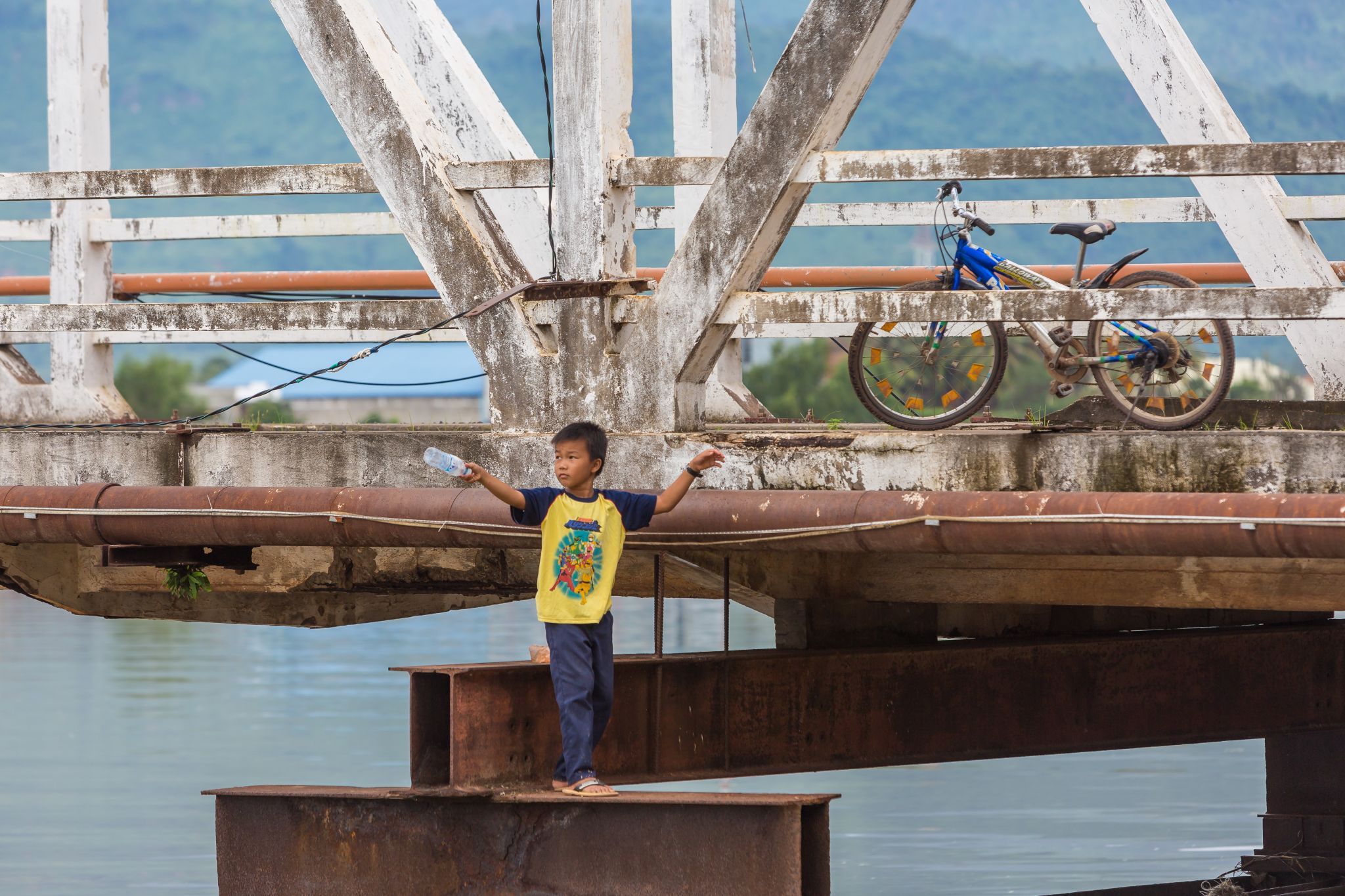 Old Bridge in Kampot, Cambodia