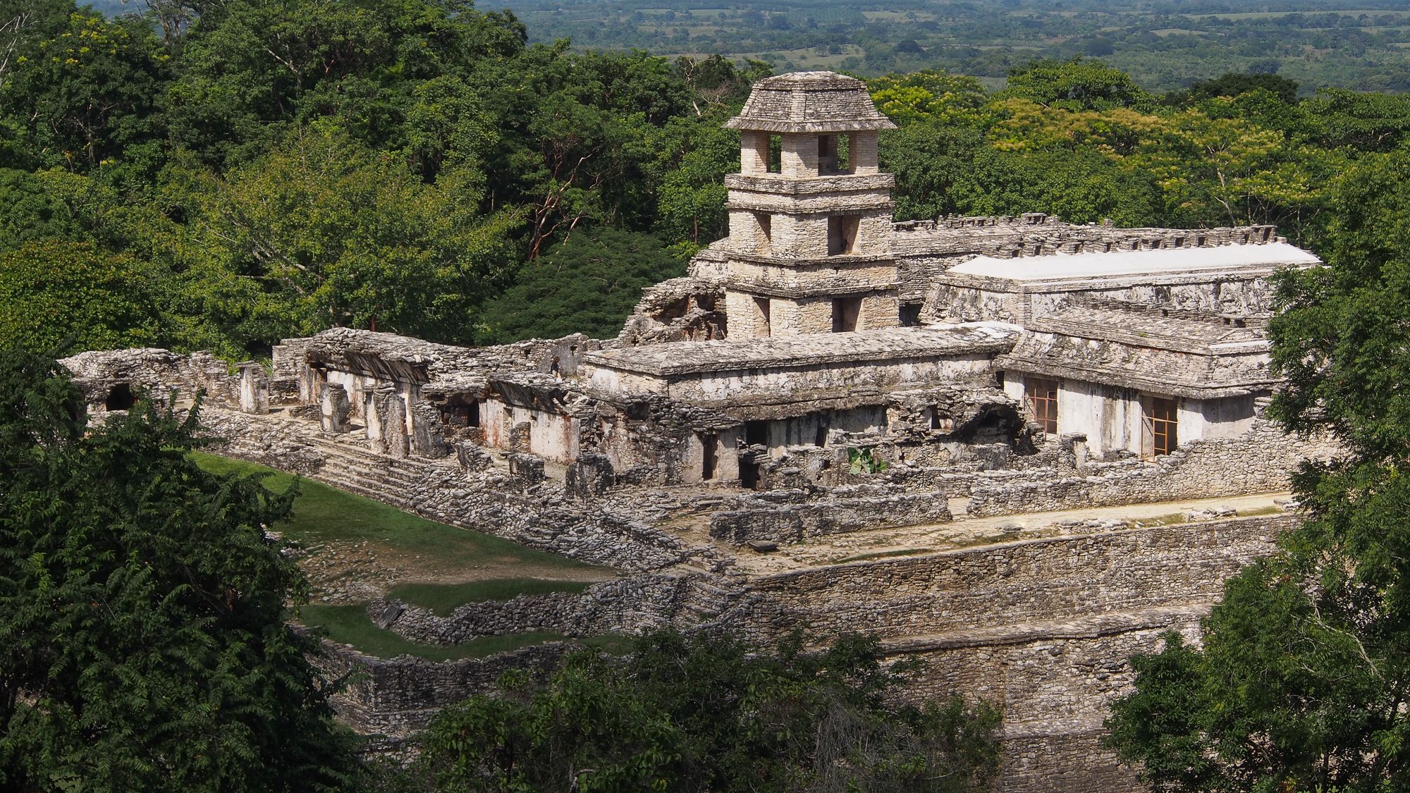 Palenque, el palacio, Mexico