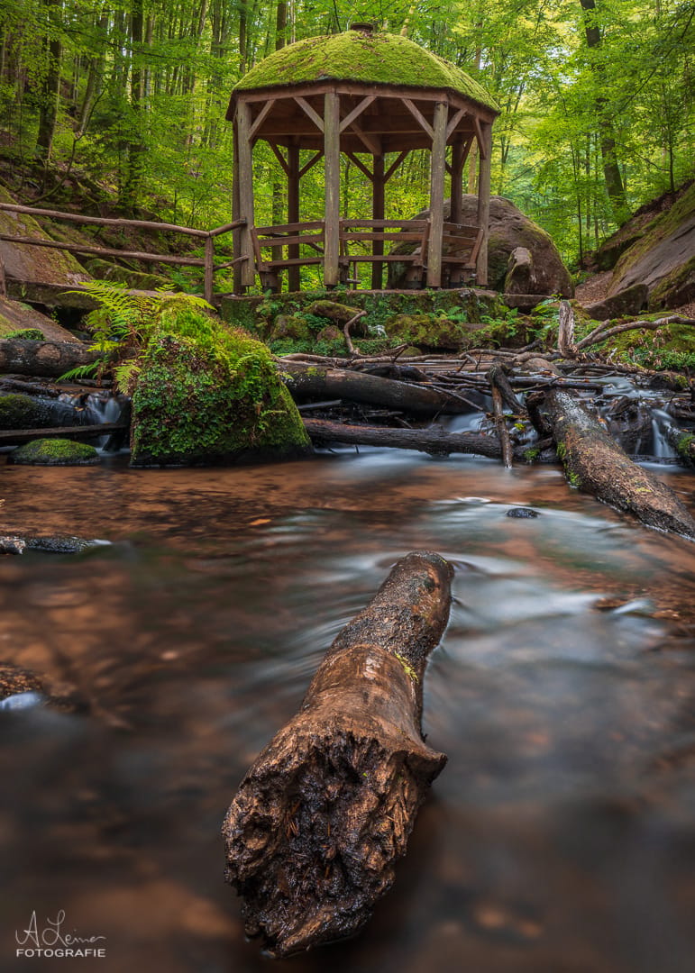Wooden Pavilion at Karlstalschlucht, Germany