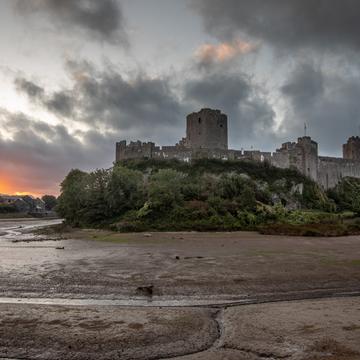 Pembroke Castle Sunrise Wales, United Kingdom