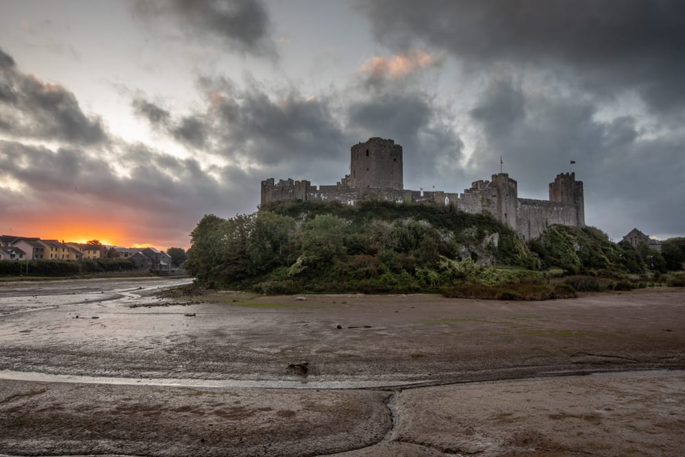 Pembroke Castle Sunrise Wales, United Kingdom