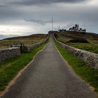 Point Lynas Lighthouse road leading to the Lighthouse Wales, United Kingdom