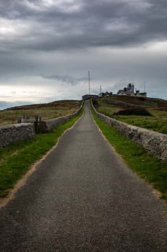 Point Lynas Lighthouse road leading to the Lighthouse Wales