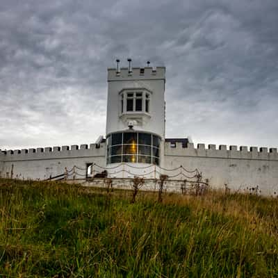 Point Lynas Lighthouse with light Wales, United Kingdom