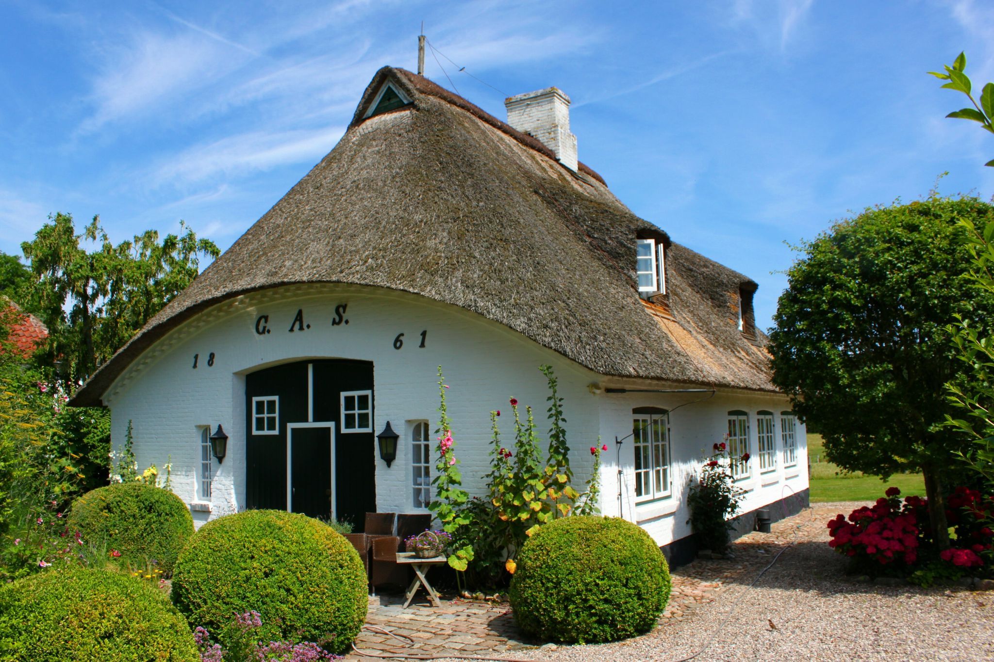 reetgedecktes Haus in Sieseby, Germany