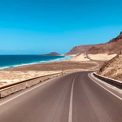 Road Baia das Gatas to Calhau, Cape Verde