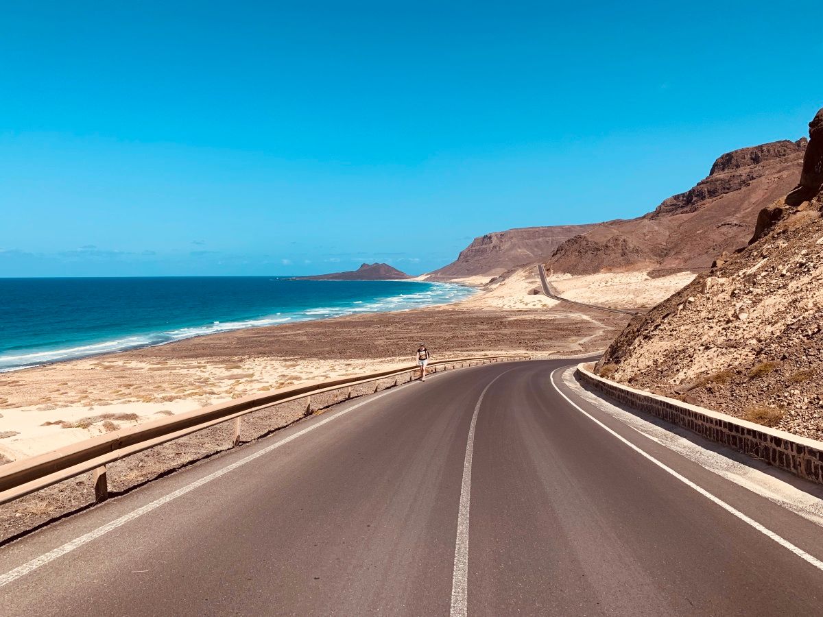 Road Baia das Gatas to Calhau, Cape Verde