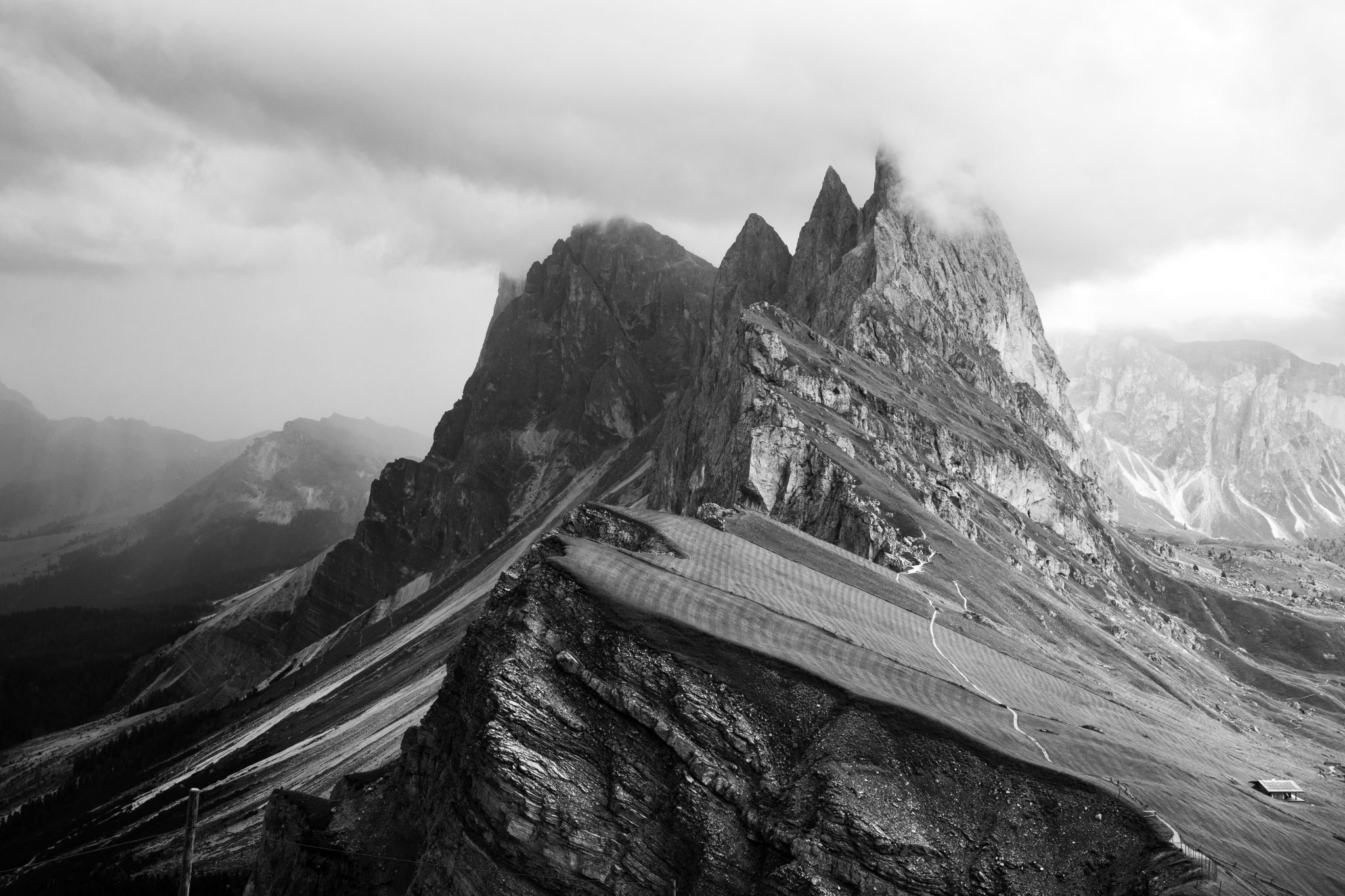 Seceda classic view point, South Tyrol, Italy